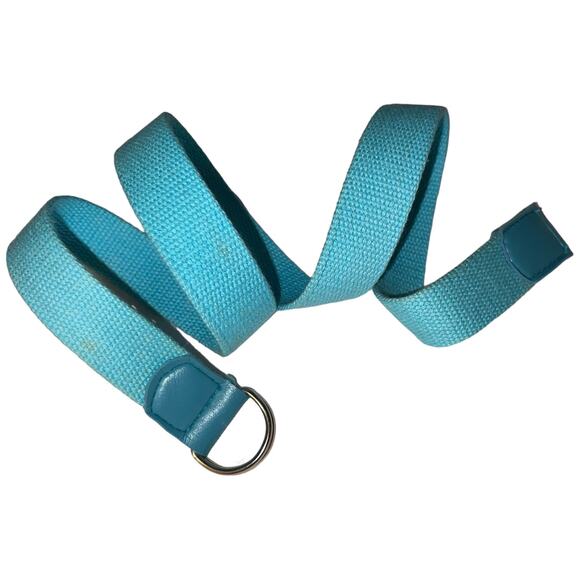 Vintage Adjustable Light Blue Fabric Belt - Small/Medium Waist - Picture 6 of 16